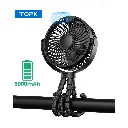 Ventilador portátil K60A con motor brushless, batería 5000  y carga rápida Type-C