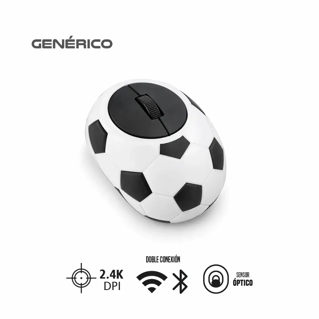 Mouse inalámbrico G-106-D Bluetooth y 2.4G recargable con diseño de balón