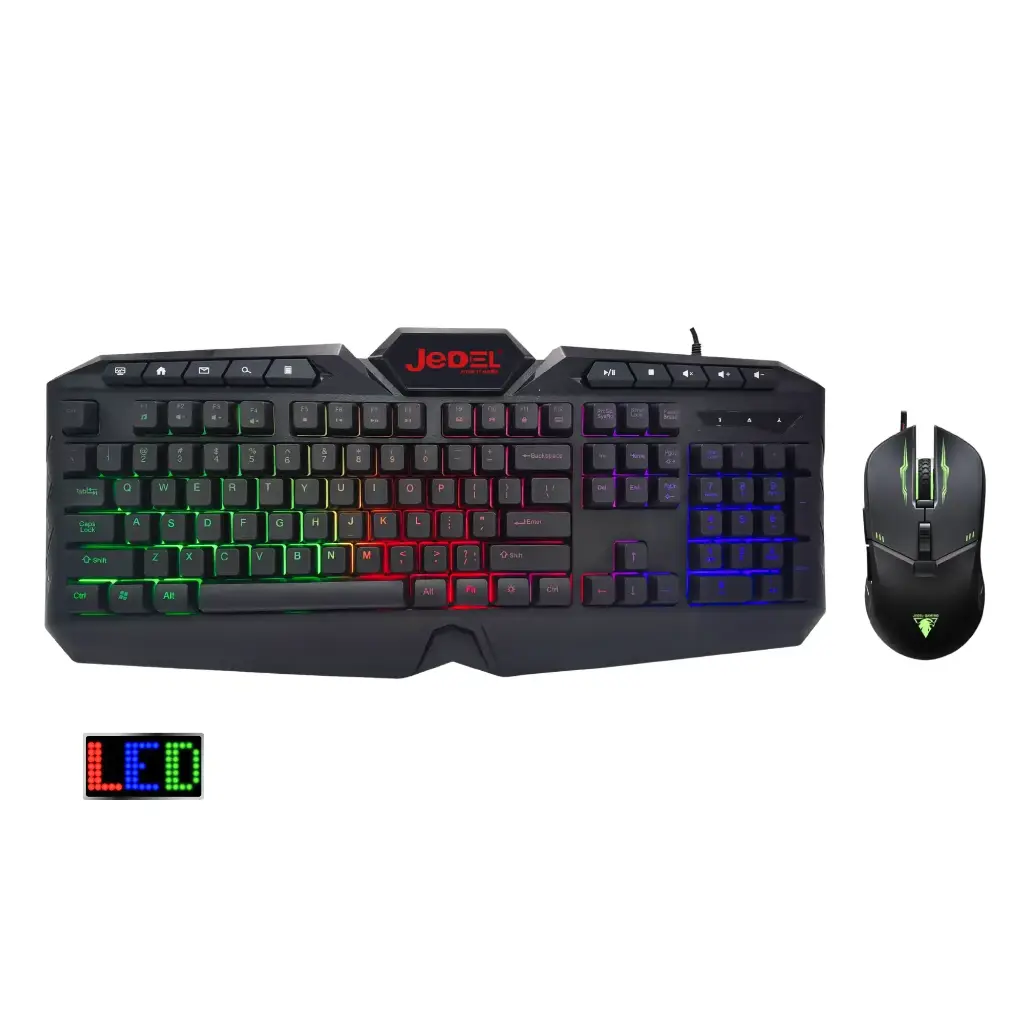 Teclado Gaming GK103 Retroiluminado con Ratón 6D Multicolor