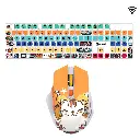 Combo teclado y mouse inalámbrico KS-01 + G-550 con diseño moderno con impresión de anime de alta calidad