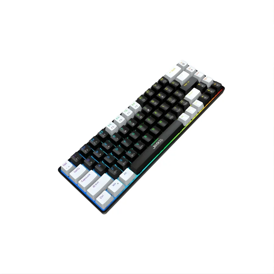 Teclado Mecánico de 68 Teclas con Triple Modo Conectividad e Iluminación RGB 