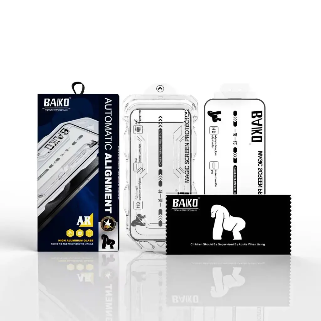 Protector Pantalla de Vidrio Templado Marco Autoadhesivo para iPhone 14 PRO