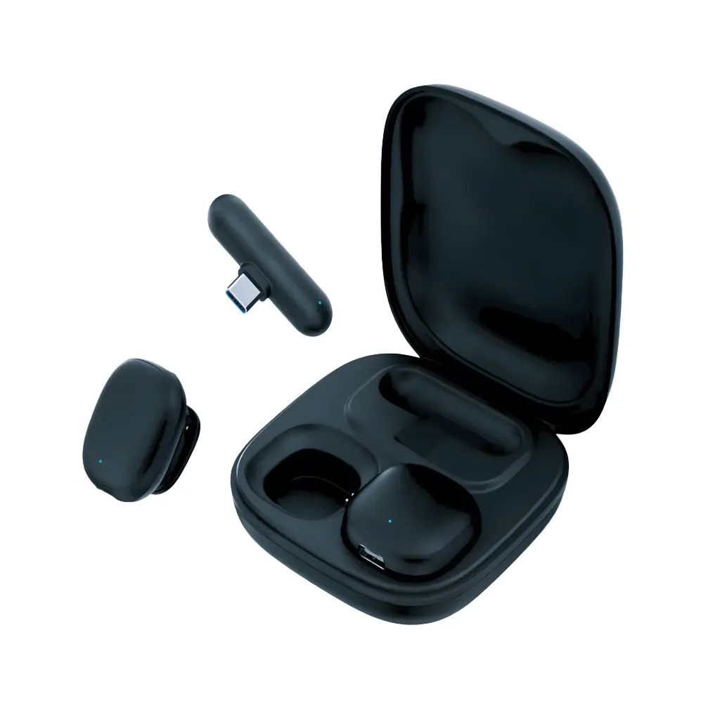 Micrófono Lavalier Inalámbrico con IA – Reducción de Ruido Pro | Cardioide | USB-C