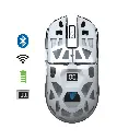 Mouse inalámbrico WD154 6D BT + 2.4GHz recargable con luz transparente y pantalla LCD